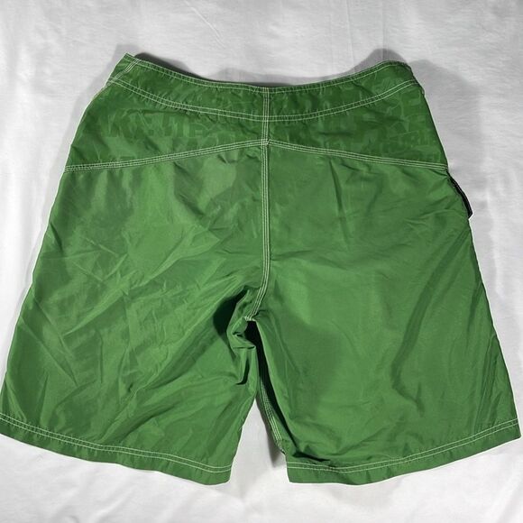 Hurley mens green solid polyester board shorts 10" inseam swimwear - size 38 - Picture 3 of 12